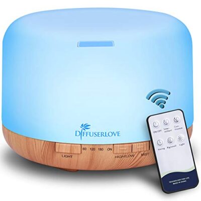 Diffuseurlove - Diffuseur d’huiles essentielles électrique 500 ml avec télécommande, minuterie et arrêt automatique