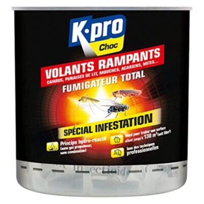 K.PRO Choc Fumigateur total, élimine tous les insectes volants & rampants (env. 130 m3)