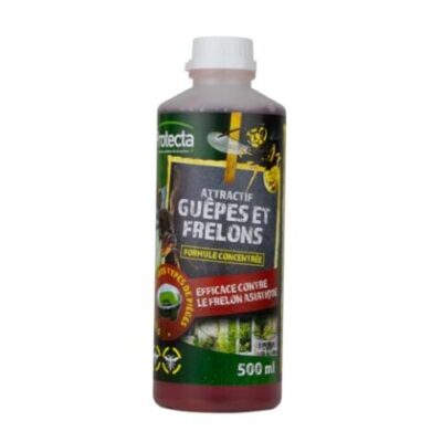 Protecta® Liquide attractif Guêpes & Frelons asiatiques & européens, compatible tous pièges (500 ml)
