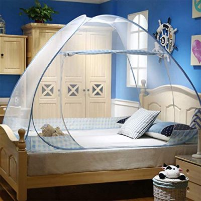 Moustiquaire de lit Digead : dôme pliable à double porte, disponible en plusieurs tailles