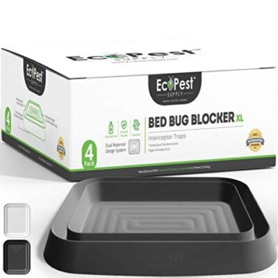 Ecopest 4x Intercepteur Bed Bug Blocker (XL), Piège à Punaises de Lit