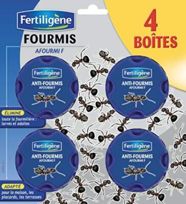 Fertiligene FFOUB4 4x Boîte Appât anti fourmis intérieur et extérieur