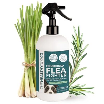 Spray Antipuces Naturel À Usage Domestique: Repousse Et Tue Les Puces | sans Danger pour Animaux Domestiques | Contre Les Puces, Les Tiques Et Les Insectes | pour Tapis, Lits, Meubles, Voitures