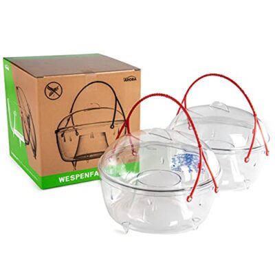 Aroba Lot de 2 pièges à guêpes professionnels 18 cm de large et particulièrement efficaces respectueux de l'environnement sans poison