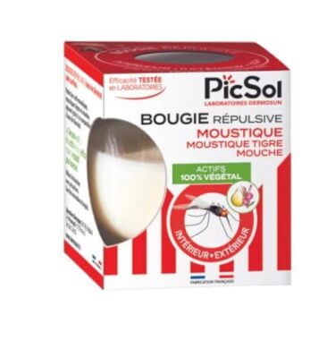 PicSol Bougie Répulsive Moustiques Actifs 100% Végétal