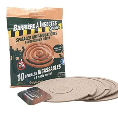 Green 10x Barrière à insectes, Spirales Anti-moustiques, à base de Géraniol