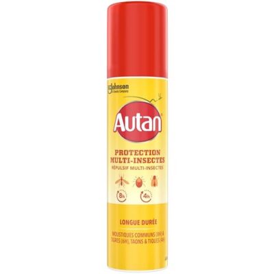 Autan Multi-Insectes Aérosol - Répulsif Moustiques, Moustiques Tigres, Taons - Jusqu'à 8H de Protection - 1 Aerosol, 100ml