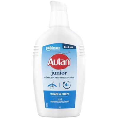 Autan Gel Junior - Répulsif Anti-Moustiques - Testé Dermatologiquement - Convient aux Enfants dès 24 Mois - 1 Gel, 100ml