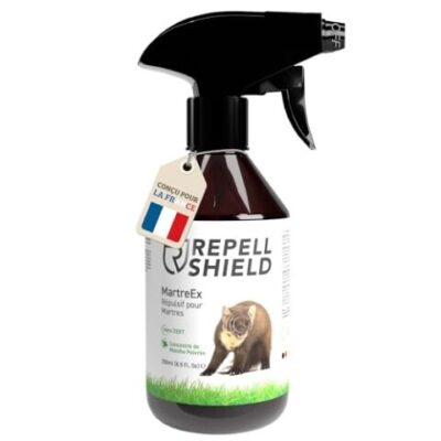 RepellShield® Répulsif Anti Fouine & Martre, Menthe poivrée, Non tachant, Intérieur & extérieur (250 ml)