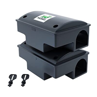 Mice&Co Boîte Appât Rats et Souris – Piège à Rats Professionnel – Station d’Appât pour Rongeurs Poste d'Appâtage | Lot de 2 Unités