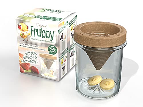 Frubby® Piège à Mouches des Fruits, Moucherons, réutilisable, lavable au Lave-Vaisselle, sans plastique, durable