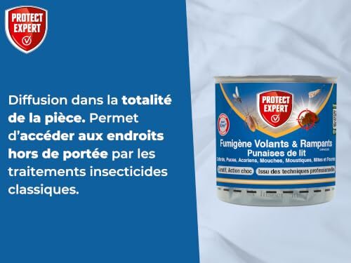 PROTECT EXPERT fumigène anti-insectes : traitement pour insectes volants et rampants