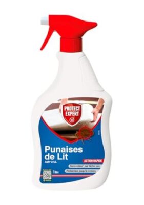 Protect Expert PUPAL1 Spray Anti Punaises de Lits foudroyant, Prêt à l'emploi, ne tâche pas, longue duré (1 Litre)