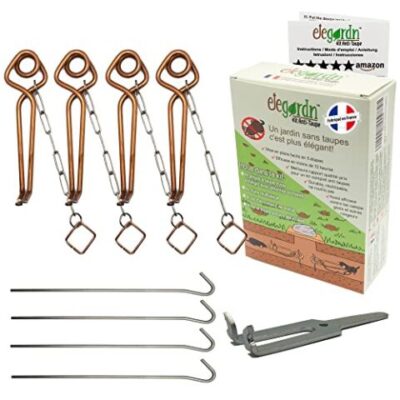 Elegardn® Kit Complet 4x Piège à Taupes, Rats Taupiers et Campagnol