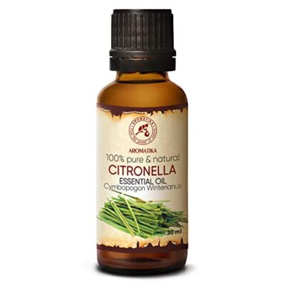 Huile Essentielle de Citronnelle 30ml - Cymbopogon Winterianus - Pure et Naturelle Huile Citronnelle pour le Sauna - Cosmétique - Aromathérapie - Diffuseurs et des Bougies - Détente Relaxation