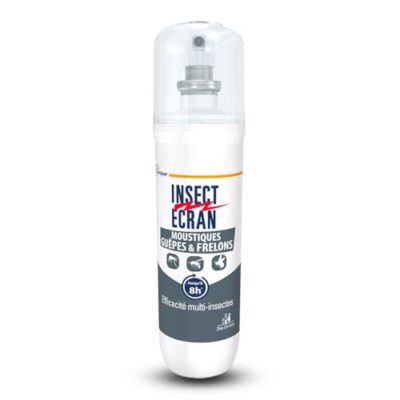 INSECT ECRAN - Spray Anti-moustiques - anti-guêpes, anti-frelons - protection contre les piqûres de moustiques - Peau - Guêpes et Frelons - 100 ml