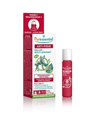 Puressentiel - Anti Pique - Roller Apaisant aux 11 Huiles Essentielles - BIO - Aide à apaiser et calmer les peaux irritées par les piqûres - Actifs 100 pourcent Naturels - 5 ml
