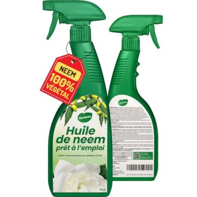 Gardemia Huile de Neem Spray 750 ml prêt à l'emploi avec Neem 100% d'origine végétale obtenu mécaniquement par pression à froid