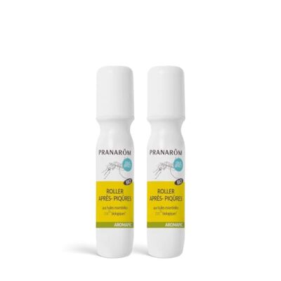 Pranarôm - Aromapic Duo Roller Après-Piqûres Bio - Apaisant & Rafraîchissant - 2 x 15 ml (15 ml Offert - Promo )