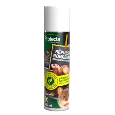 Protecta® Spray Répulsif Souris, Rats et Martres 300ml - Huile Essentielle Barrière Anti-Rongeurs - Protection Efficace pour Câbles, Tuyaux, Durites - Idéal Voitures, Garages, Greniers et Jardins