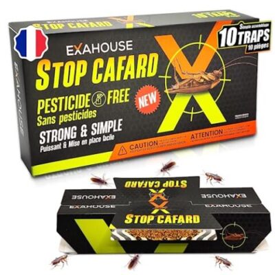ExaHouse France 10x Piège anti cafards adhésif