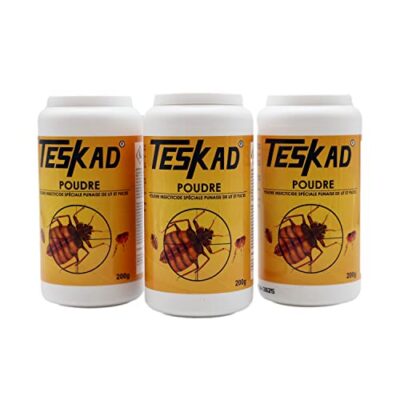 Lot de 3 Poudres anti punaises de lit et puces Teskadust 200g (3)