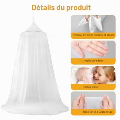 Moustiquaire de lit universelle : grande protection anti-moustiques pour voyage et maison