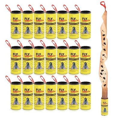 WD&CD Attrape-Mouches Adhésifs – 22 Rubans Anti-Mouches et Moucherons pour Intérieur