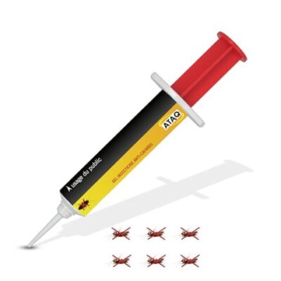Ataq Gel Appât Anti Cafards Puissant Professionnel en seringue, résultat rapide, octhilinone (10 g)