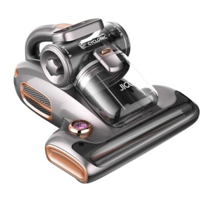 JIGOO Aspirateur Anti Acariens pour Matelas avec Lumière UV, 700W 15kpa Punaise de Lit élimine 99,9%, Affichage LED, 72dB Design Silencieux sans Bruit