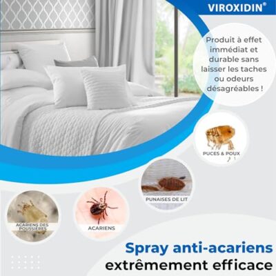 Spray anti-punaises de lit et acariens Viroxidin – matelas et textiles, 500 ml
