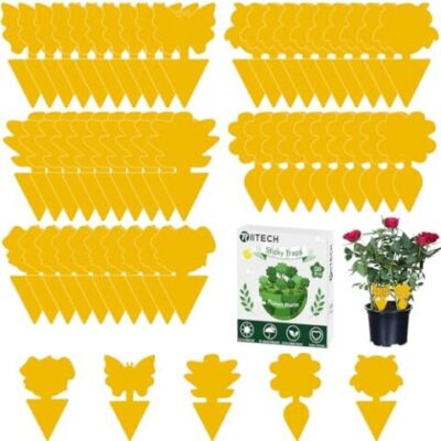 50X Pièges Collants Anti Moucherons (Plantes) - Jaune