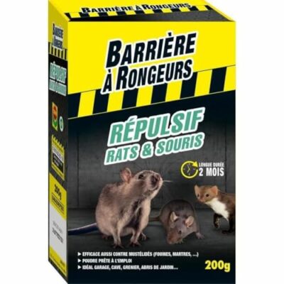Barrière à Rongeurs Rats et Souris, Répulsif, Poudre Prête à l'emploi - 200 g, nc