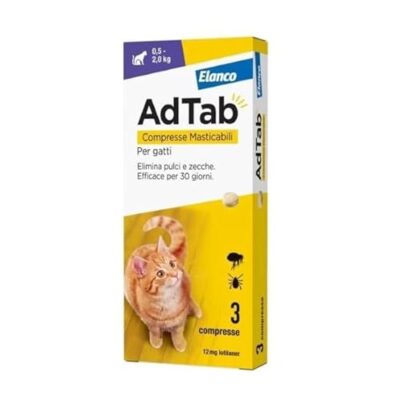 AdTab Comprimés à croquer pour Chats de 0,5-2,0 Kg - 3 comprimés
