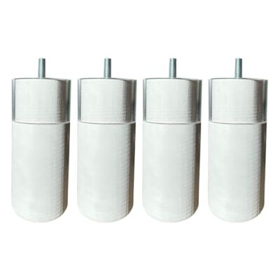Someo 4 Pieds cylindriques Anti-Punaise Blanc 15 cm