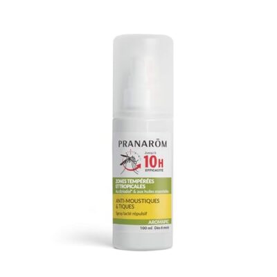 Pranarôm - Aromapic - Spray Lacté Répulsif - Efficace 10 heures - Anti-moustiques et Tiques - Huiles Essentielles 100% BIO - 100 ml