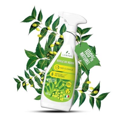 LERAVA® Huile de Neem Bio pour Plantes [Spray] - 700ml - Neem Oil, Sans Tensioactifs, Huile Essentielle de Neem - Répulsif Insectes et Parasites, Renforce et Protège les Plantes