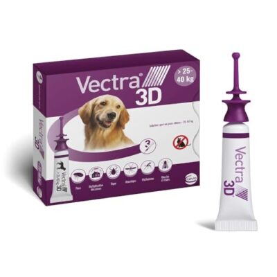 Vectra 3D Solution Spot-on pour Chiens > 25–40 kg - 3 pipettes