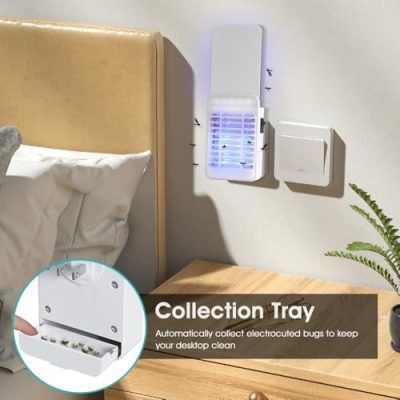 Piège à Mouche Moustique 2 en 1 avec UV et 10 Cartes de Colle, Lampe Anti Moustique, Attrape Mouche – Silencieux et Sûr – Efficace Contre Les moustiques, Les Mites, Les Mouches et Les Insectes