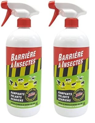 BARRIERE A INSECTES Vaporisateur contre les Insectes Rampants, Volants, Acariens, Prêt à l'emploi, 1 L, BARSEC1000N (Lot de 2)
