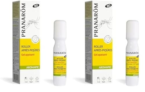 Pranarôm Aromapic Roller Après-Piqures Bio - Gel Apaisant aux Huiles Essentielles Pures et Naturelles - Format Pratique Aromapic 15 ml (Lot de 2)