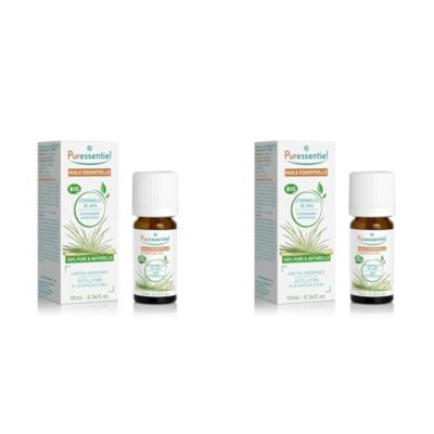 Puressentiel - Huile Essentielle Citronnelle de Java - Bio - 100% pure et naturelle - HEBBD - 10 ml (Lot de 2)