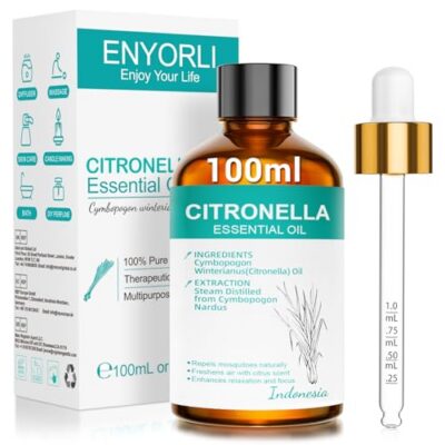 ENYORLI Huile essentielle de citronnelle – 100 ml