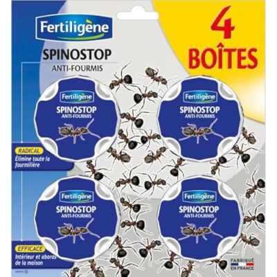 FERTILIGENE KB HOME DEFENSE Boîtes Appâts Anti-Fourmis – Destruction Radicale de la Fourmilière – Action Larves et Adultes – Usage Intérieur et Extérieur – Lot de 2