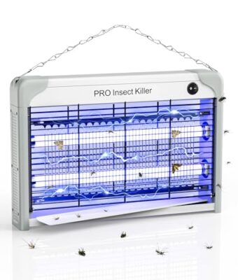 PAL&SAM 6020-PS 2400V Lampe UV Anti Moustique Interieur, 20W Piège à Insectes Volants Electrique, Tueur d'insectes pour Moustique Efficace pour Cuisine Salon Restaurant Fermes Entrepôts Hôpitaux