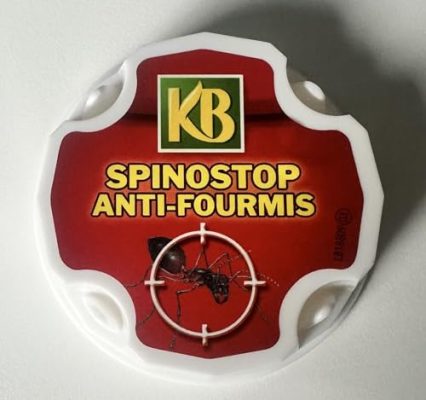 KB HOME DEFENSE Spinostop Anti-Fourmis Boîtes Appâts – Pack de 4 x 10g – Élimine le Nid & les Larves – Action Radical au Spinosad – Intérieur & Extérieur