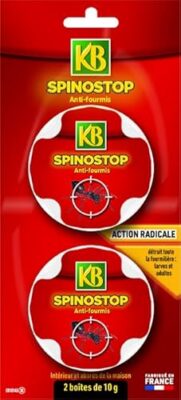 KB HOME DEFENSE Boîtes Appâts Anti-Fourmis – Élimination Radicale du Nid & des Larves – Intérieur et Abords de la Maison – Pack de 2 x 10g