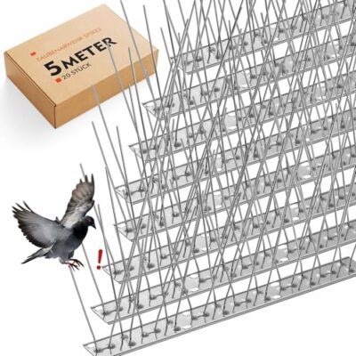 Pics Anti-Pigeons 5 m en Acier Inoxydable – Pour Balcons, Toits et Murs
