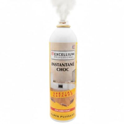 Excellium | Aérosol Fumigène Anti-Cafards Instantané Choc | 500 ml | 3 Semaines