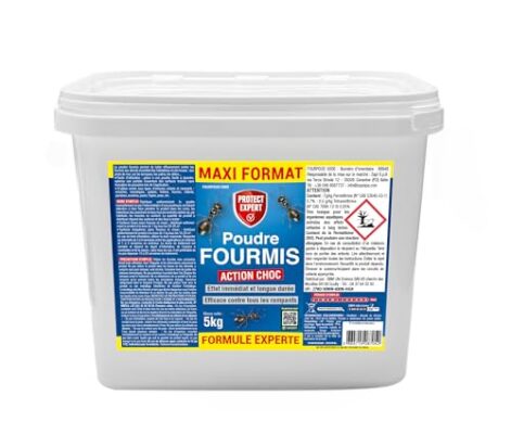 PROTECT EXPERT - Poudre anti-fourmis 5 kg, action choc longue durée